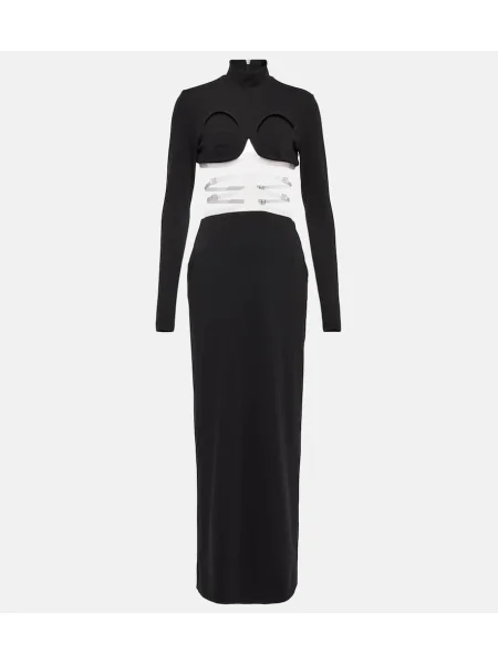 Maksi sukienka maxi Christopher Kane garniturowa czarna