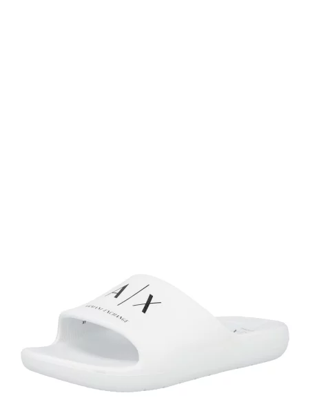 ARMANI EXCHANGE Saboți negru alb