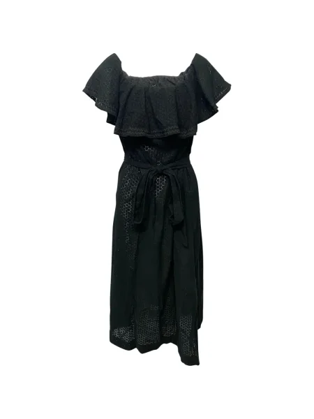 Rochie Lisa Marie Fernandez cu volane de costum negru
