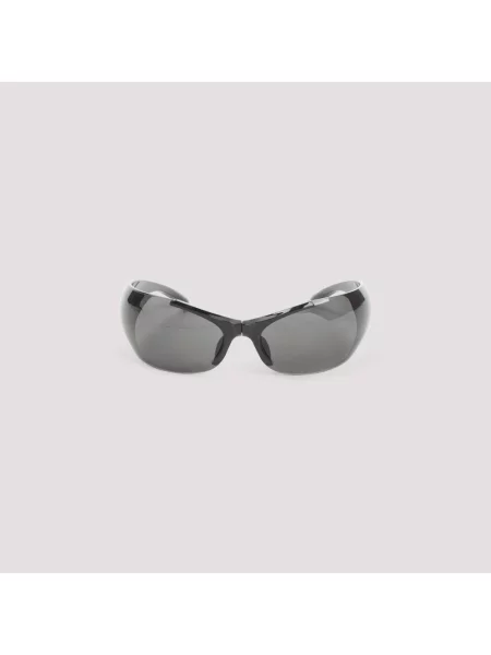 Lniane okulary przeciwsłoneczne Balenciaga czarne