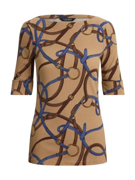 Lauren Ralph Lauren Tricou cămilă / safir închis maro