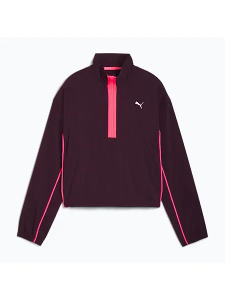 Női futódzseki PUMA Run For Her Fashion Woven ZIP éjféli szilva/ naplemente fénye. Méret: XS lila