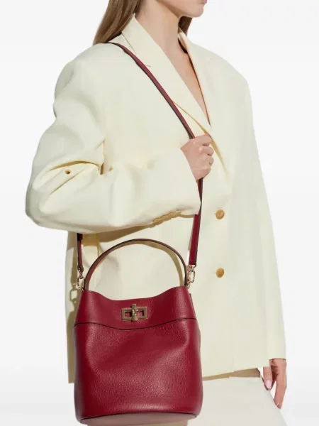 Geantă shopper Furla din piele roșu