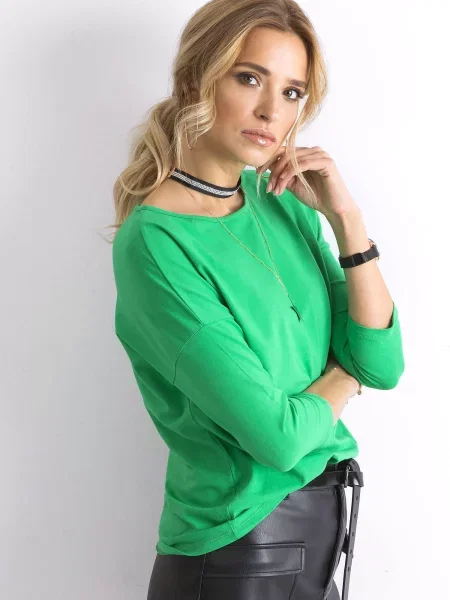 Bluză Fashionhunters verde