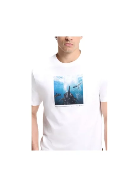 BOSS T-Shirt Creature Kremowy biała