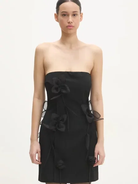 Rotate rochie mini mulata negru