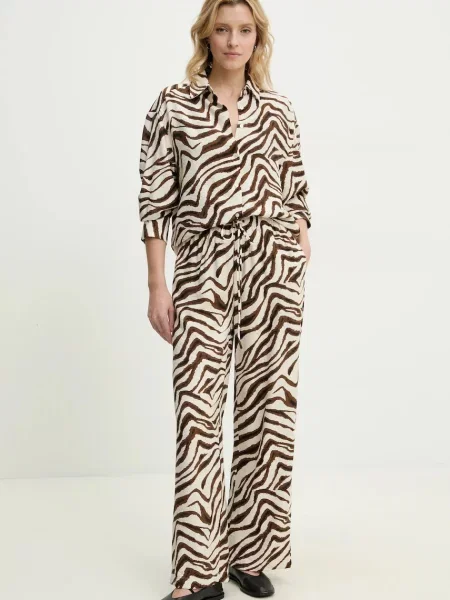 Риза и панталон Answear Lab кафяво