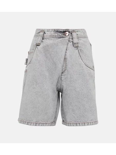 Pantaloni scurți din denim Brunello Cucinelli gri
