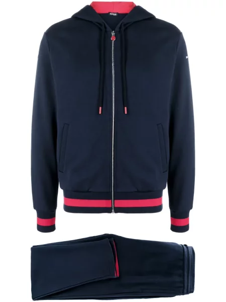 Haftowany komplet dresowy Kiton niebieski