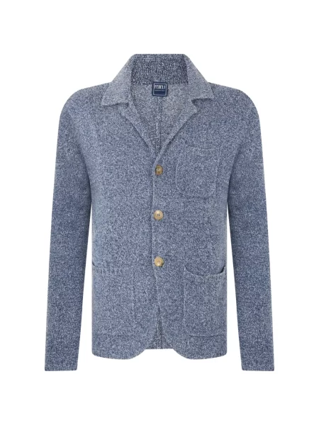 Cardigan Fedeli cu rever albastru