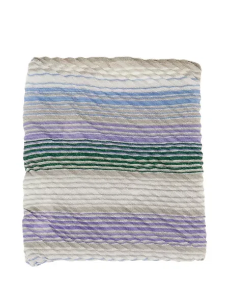 Fular Missoni cu broderie cu dungi