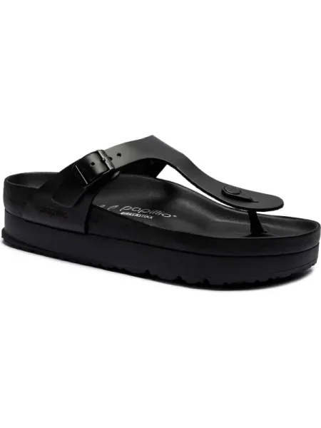 Bőr szandál Birkenstock fekete