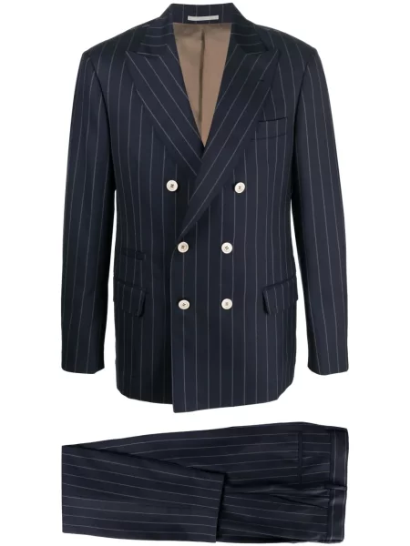 Costum Brunello Cucinelli cu două rânduri de nasturi