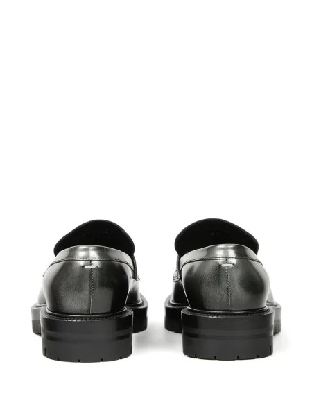 Pantofi loafer Maison Margiela din piele argintiu