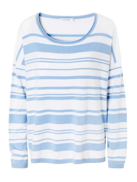TATUUM Pulover Strippi albastru deschis alb