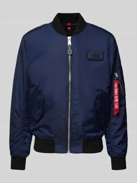 Bomberka z naszywką z logo Alpha Industries granatowy
