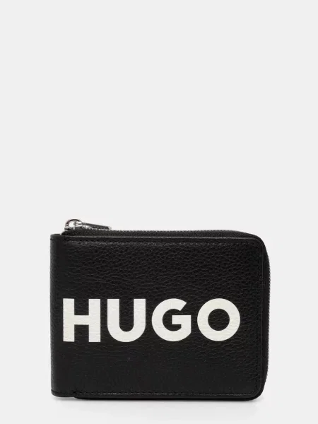Kožená peněženka HUGO černá