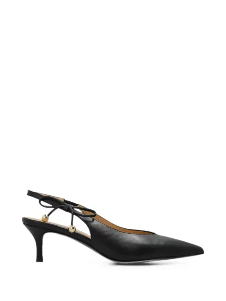 Pantofi cu toc Furla cu funde slingback negru