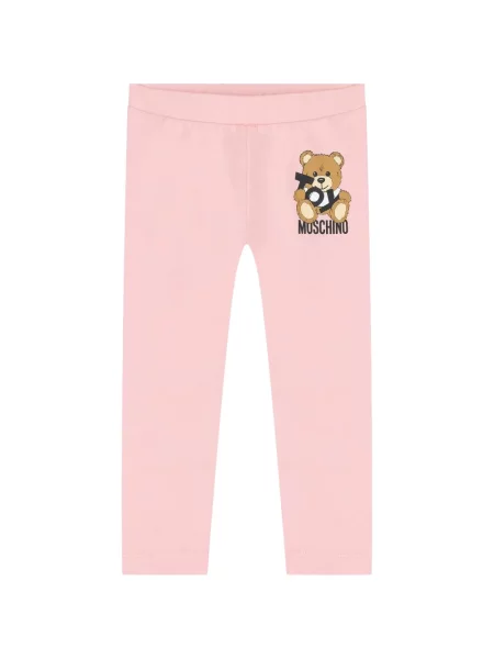 Legginsy dziecięce Moschino różowe