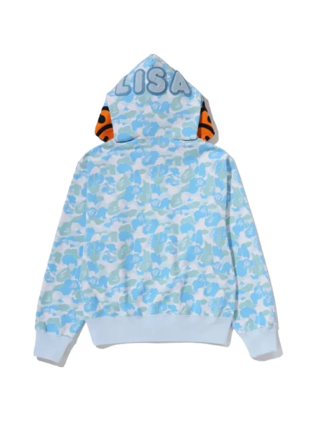 Hoodie A Bathing Ape® με σχέδιο παραλλαγής μπλε