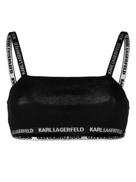 Презрамки оребрен сутиен bandeau Karl Lagerfeld с автограф