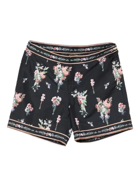 Slip de baie Camilla cu model floral cu imagine negru