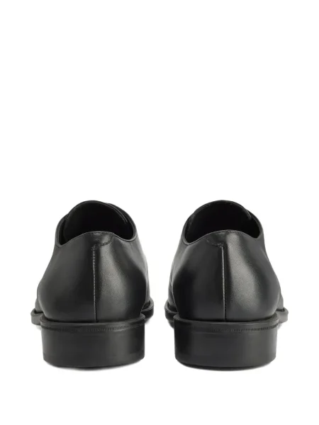 Кожени ниски обувки Giuseppe Zanotti с връзки черно