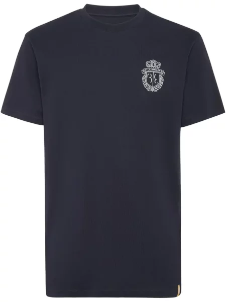 Tricou Billionaire cu broderie albastru