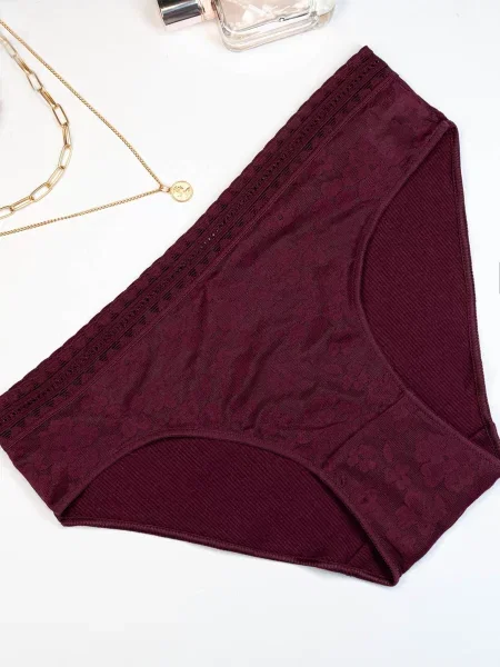 ISSA Plus Труси Текстиль бордовий