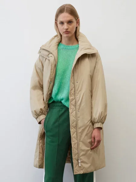 Утепленное пальто Marc O'polo бежевое