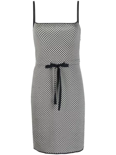 Rochie Christian Dior cu imprimeu geometric de costum negru