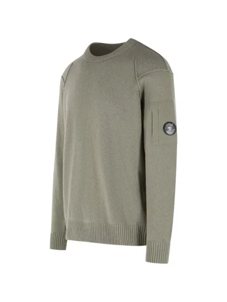 Pulover C.p. Company cu decolteu rotund verde