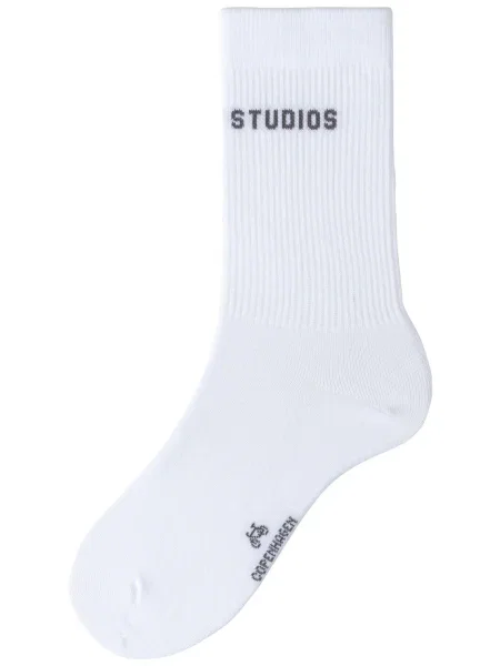 Copenhagen Studios Șosete sport murdar alb