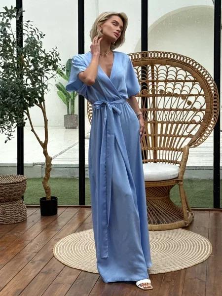 Макси платье Jadone Fashion голубое
