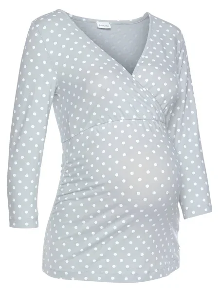 LASCANA Pižama siva bela