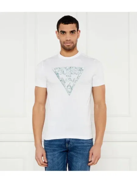 GUESS Tricou | alb