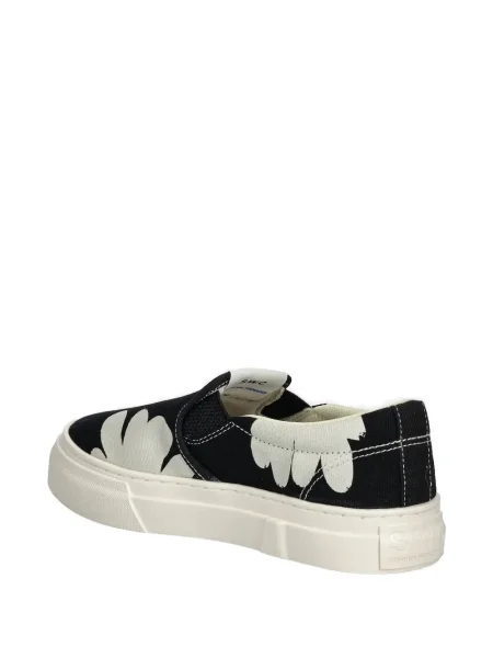 Sneakerși Stepney Workers Club cu model floral cu imagine slip-on negru