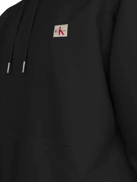 Hanorac cu glugă Calvin Klein cu autograf negru
