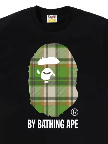 Καρό μπλούζα A Bathing Ape® με σχέδιο μαύρο