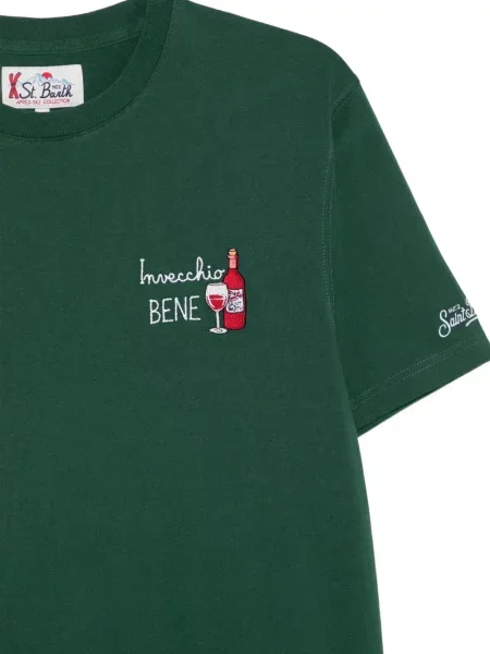 Tricou Mc2 Saint Barth cu broderie verde