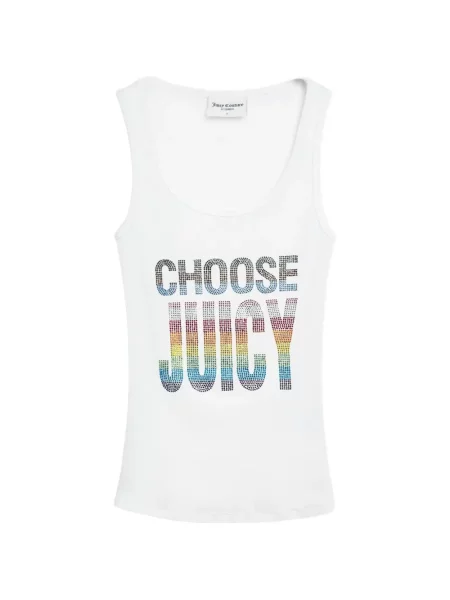 Stras top Juicy Couture alb