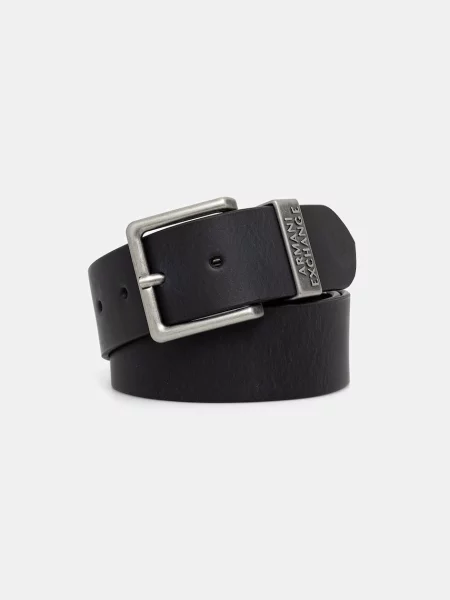Armani Exchange curea pentru bărbați din piele negru
