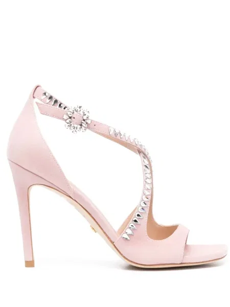 Sandale Stuart Weitzman de cristal roz
