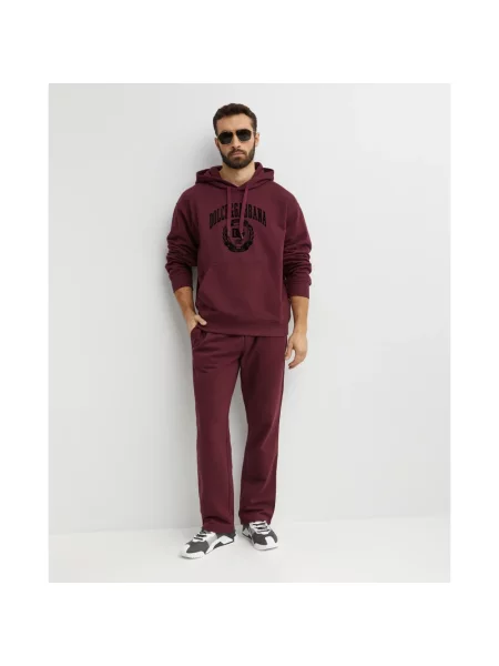 Spodnie dresowe Dolce And Gabbana z logo brązowe