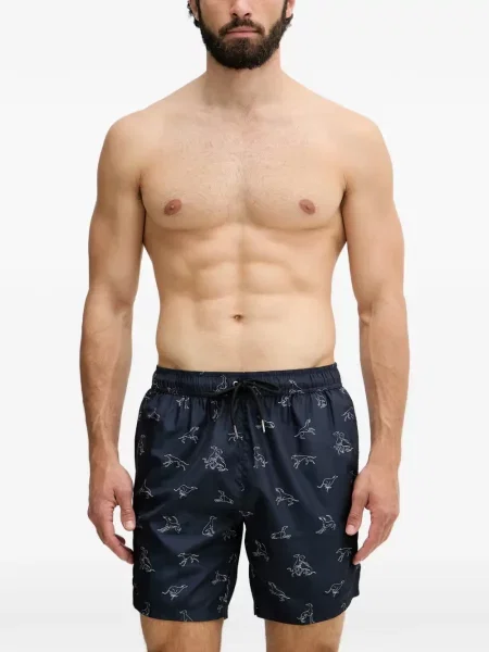 Slip de baie Trussardi cu imagine cu cordon albastru