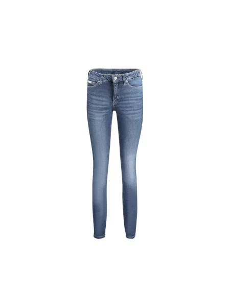 Skinny jeansy skinny Calvin Klein niebieskie