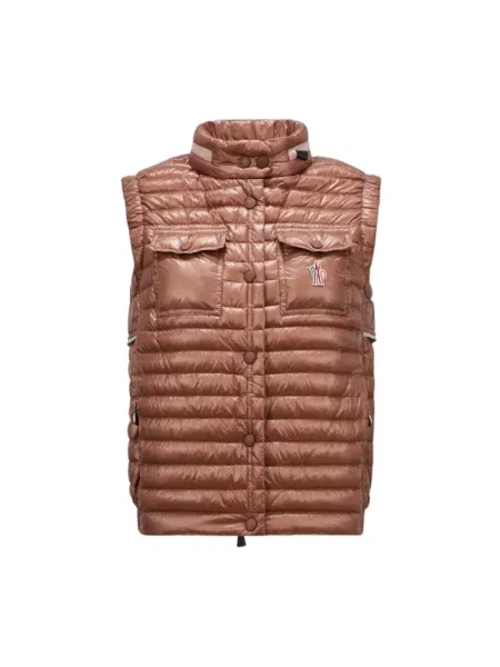 Kamizelka puchowa Moncler Grenoble brązowa