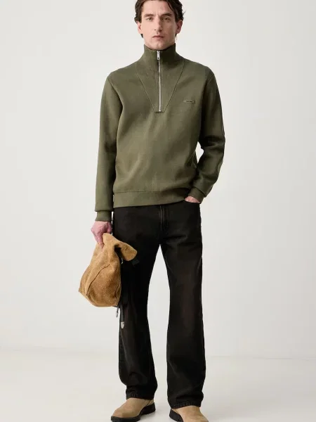Calvin Klein pulover pentru bărbați cu vâscoză verde