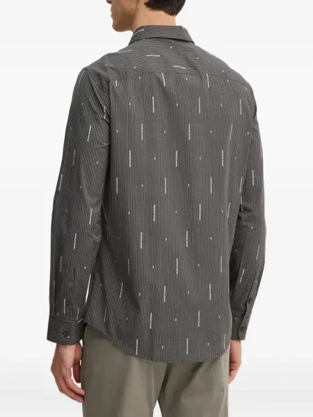 Cămașă Armani Exchange cu dungi gri
