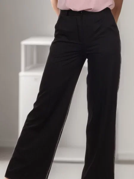 Штани палаццо LadyLike бавовна/поліестер чорний